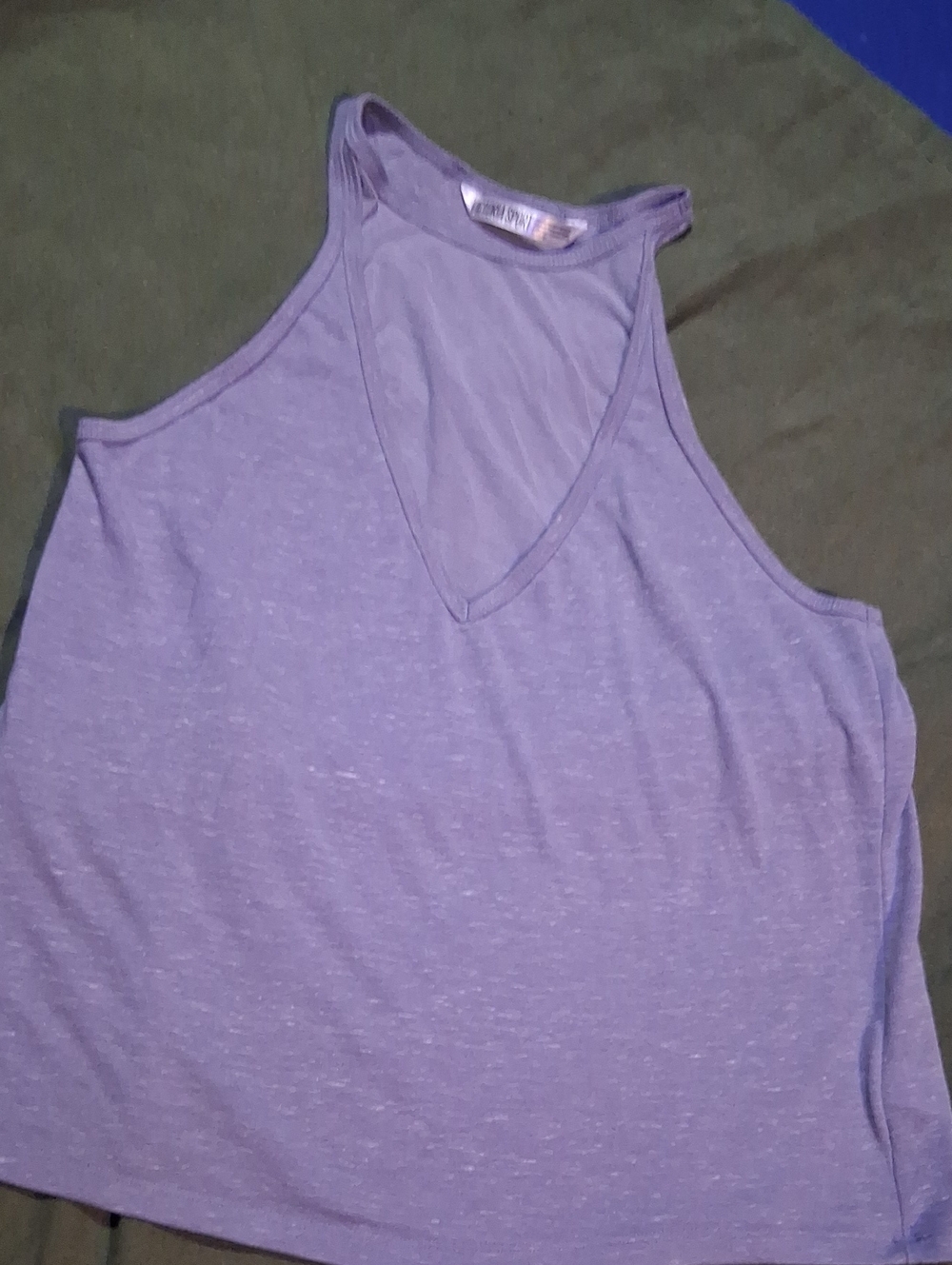 V-Neck Lavender Racerback Tank Top